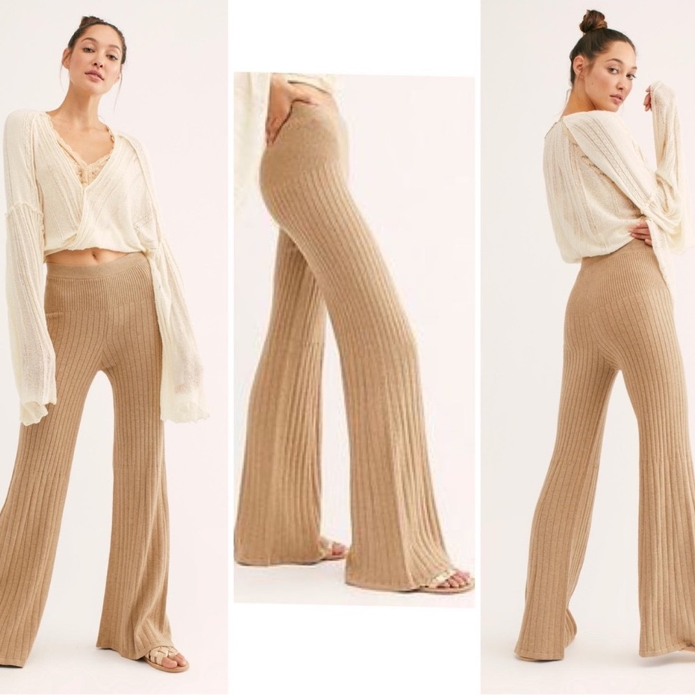 Free people keep it real flared ribbed pants